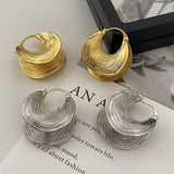 925 Silver Geometric 18k Hoop Earrings for Women