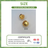 925 Silver Frosted Sphere Hoop Earrings for Women Geometric Jewelry