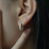 925 Silver Oval Hoop Earrings for Women Party Fine Jewelry