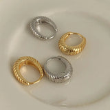 925 Silver Oval Hoop Earrings for Women Party Fine Jewelry