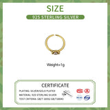 925 Silver Geometric Pearl Adjustable Ring for Women