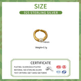 925 Silver Geometric Pearl Adjustable Ring for Women Party Jewelry