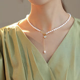 925 Silver Pearl Shell Heart Choker Necklace Women Fine Jewelry