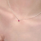 925 Silver Heart Pendant Choker for Women