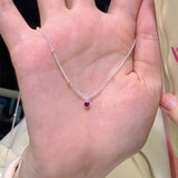925 Silver Heart Pendant Choker for Women