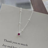 925 Silver Heart Pendant Choker for Women