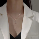925 Silver Galaxy Star Chain Rose Choker Necklace Romantic Jewelry