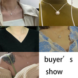 925 Silver Pearl Pendant Necklace Women's Fine Jewelry