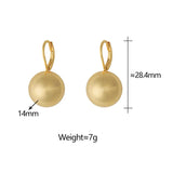 925 Silver Minimalist Round Bead Hoop Earring Geometric Fine Jewelry
