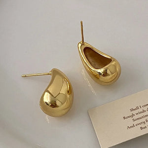 925 Silver Water Drop Stud Earrings Fine Jewelry