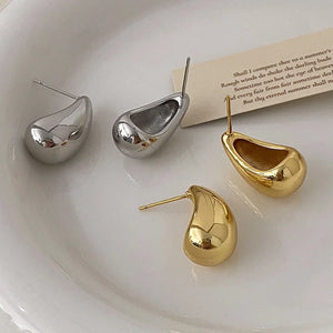 925 Silver Water Drop Stud Earrings Fine Jewelry
