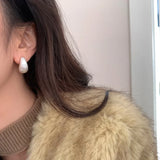 925 Silver Water Drop Stud Earrings Fine Jewelry