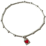 925 Silver Bamboo Geometric Love Bracelet Retro Style