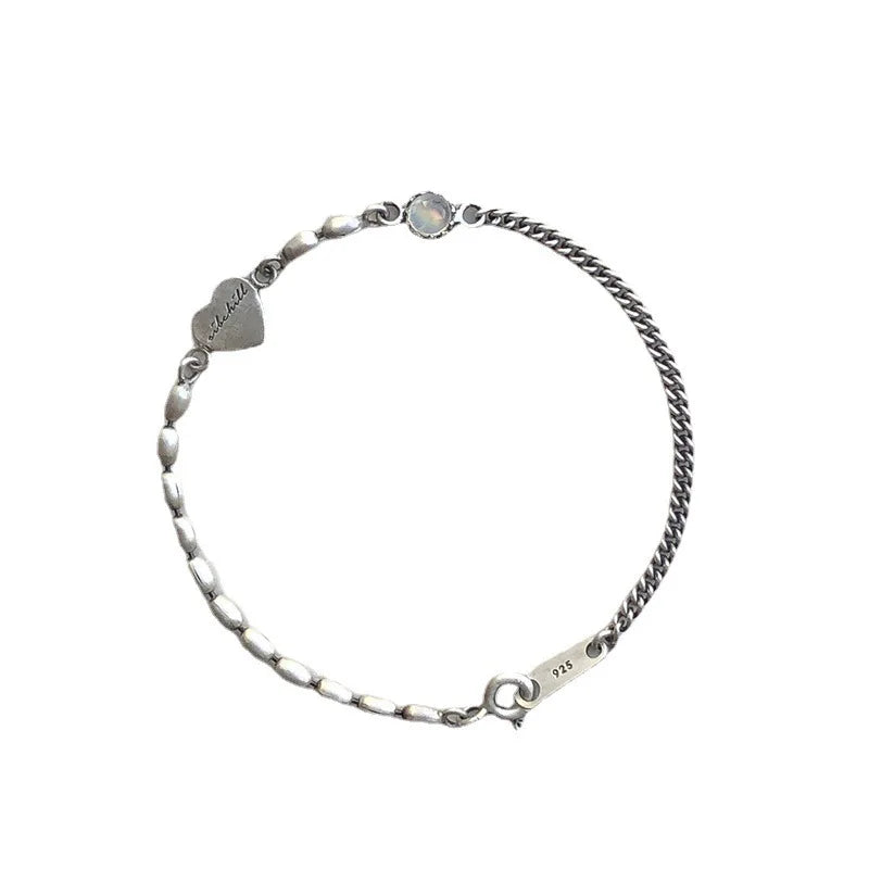 925 Silver Heart Zircon Women's Bracelet