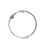 925 Silver Heart Zircon Women's Bracelet