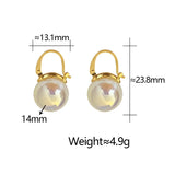925 Silver Pearl Hoop Earrings for Women Party Vintage Jewelry