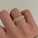 925 Silver Shell Pearl Cross Ring for Women Fine Jewelry