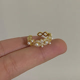 925 Silver Shell Pearl Cross Ring for Women Fine Jewelry