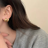 925 Silver Geometric Stud Earrings for Women Minimalist Jewelry
