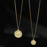 925 Silver The Little Prince Statue Coins Chokers Necklace