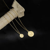 925 Silver The Little Prince Statue Coins Chokers Necklace