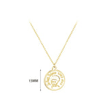 925 Silver The Little Prince Statue Coins Chokers Necklace