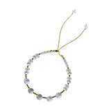 925 Silver Water Drop Crystal Charm Bracelet Women Vintage Jewelry