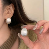 Sterling Silver Geometric Hoop Earrings for Women