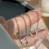 925 Silver Minimalist Zircon Choker Necklace for Women