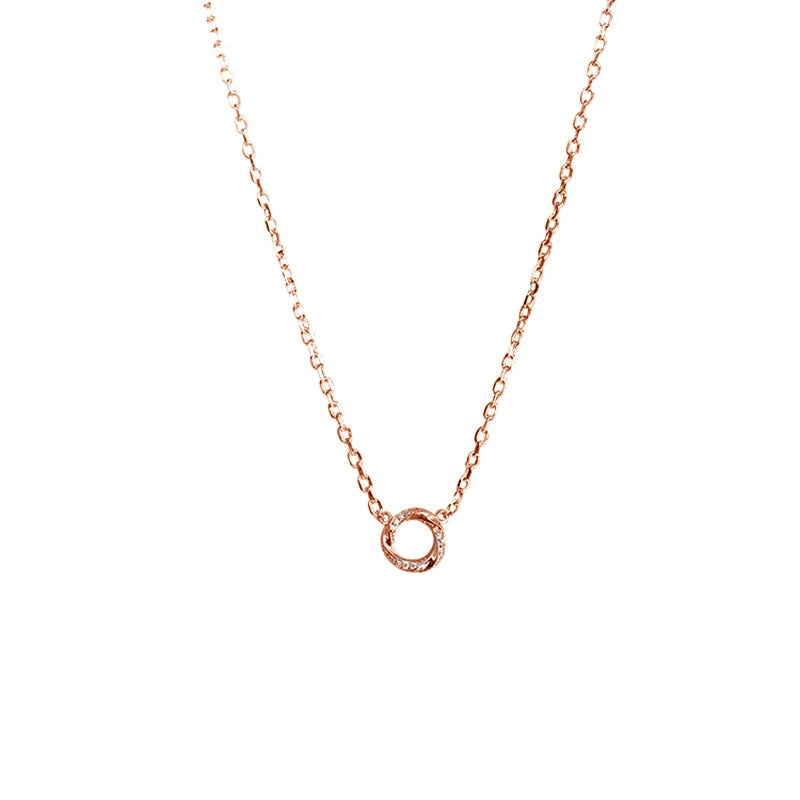 925 Silver Minimalist Zircon Choker Necklace for Women