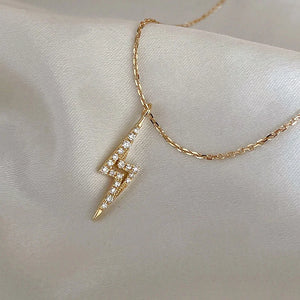 S925 Silver Lightning Zircon Choker Necklace Women Fine Jewelry