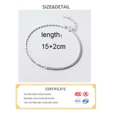 S925 Sterling Silver Beads Double chain Bracelets Fine Jewelry