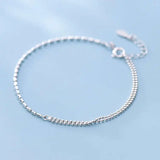 S925 Sterling Silver Beads Double chain Bracelets Fine Jewelry