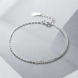 S925 Sterling Silver Beads Double chain Bracelets Fine Jewelry