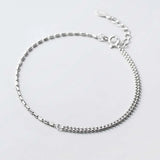 S925 Sterling Silver Beads Double chain Bracelets Fine Jewelry