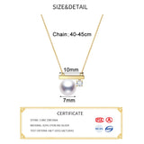 Classic Silver Plated Pearl Choker Necklace Female Fine Jewelry