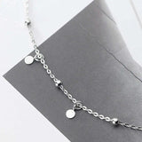 S925 Sterling Silver Bead Choker Necklace Chain for Women