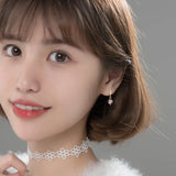 S925 Sterling Silver Animals Pearl Stud Earrings Women Party Jewelry
