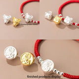 925 Sterling Silver Zodiac Tiger Head Beads Pendant