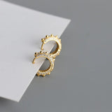 Punk Zircon Huggie Hoop Earrings for Women