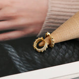 Punk Zircon Huggie Hoop Earrings for Women
