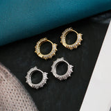 Punk Zircon Huggie Hoop Earrings for Women