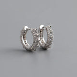 Punk Zircon Huggie Hoop Earrings for Women