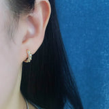 Punk Zircon Huggie Hoop Earrings for Women