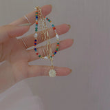 925 Silver 14K Double Bead Chain Zircon Bracelet Wedding Jewelry