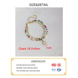 925 Silver 14K Double Bead Chain Zircon Bracelet Wedding Jewelry