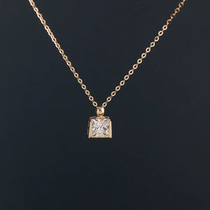 925 Silver 14K Zircon Choker Necklace for Women