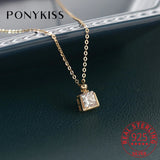 925 Silver 14K Zircon Choker Necklace for Women