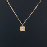 925 Silver 14K Zircon Choker Necklace for Women