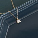 925 Silver 14K Zircon Choker Necklace for Women